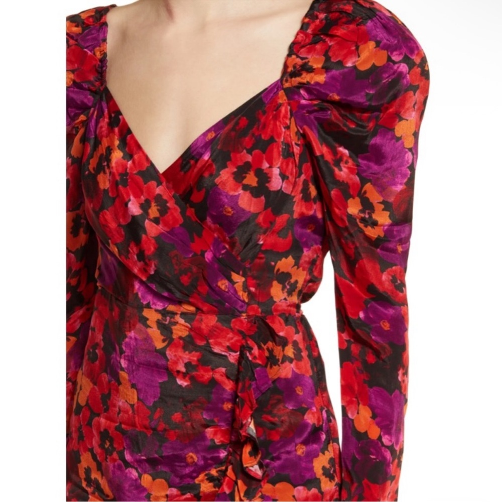NWT SAYLOR Alouette Painterly Poppy Floral Mini Sweetheart Dress Size Medium - Picture 1 of 14